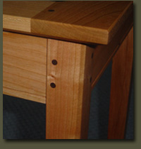 Clarner Woodworks uses the highest quality of craftsmanship when making its handcrafted Wedding Table. Details include clean, classic lines and walnut pegged mortise and tenon joinery